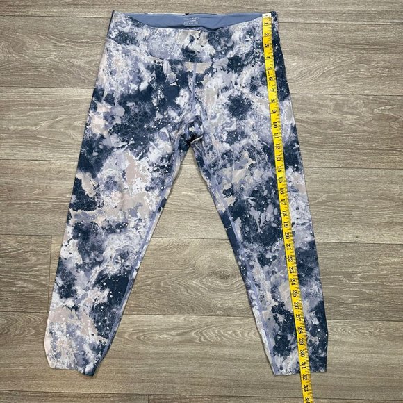 Calvin Klein Womens Performance Wick Leggings Blue Water Color Active Capri XL - Picture 5 of 7